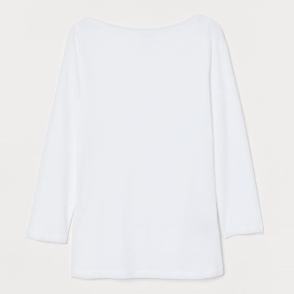 H&M Long Sleeve Jersey Tee White XXL